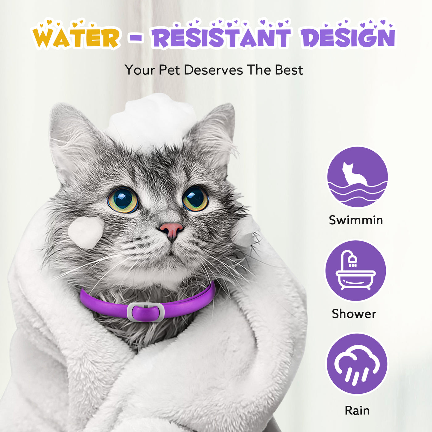 Oimmal Calming Collar for Cats - 2 Packs