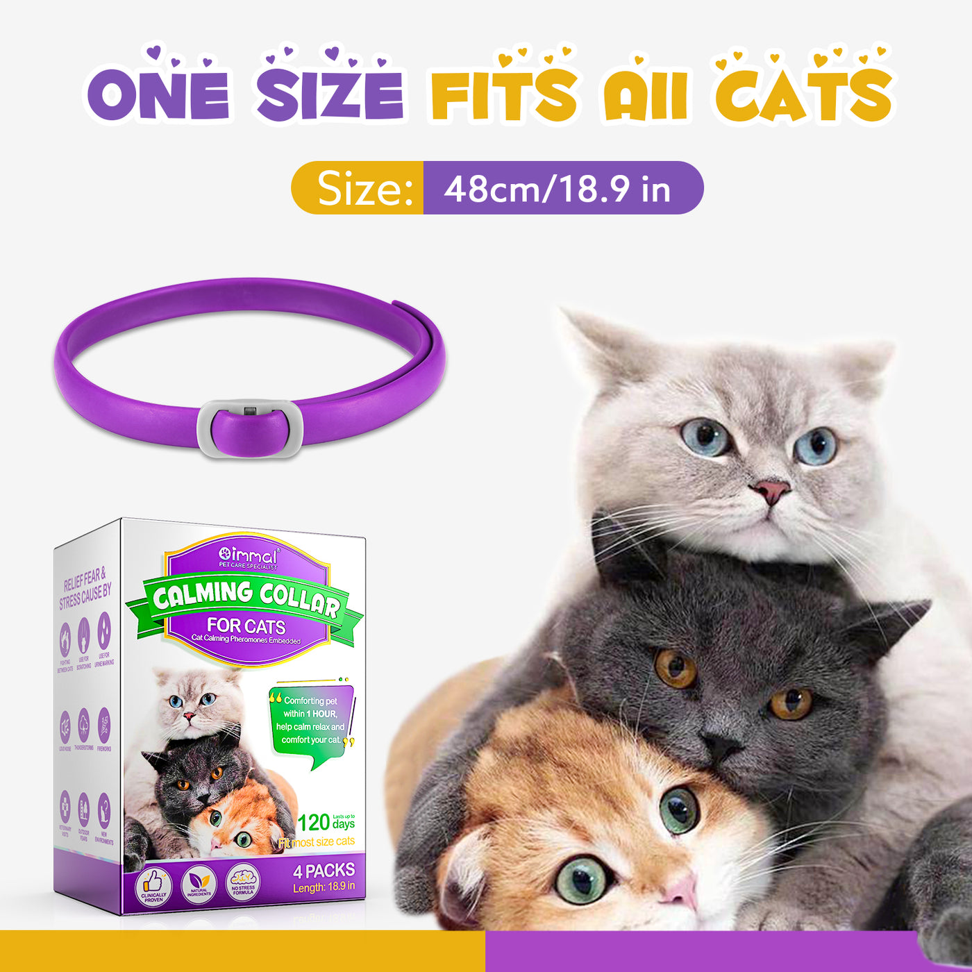 Oimmal Calming Collar for Cats