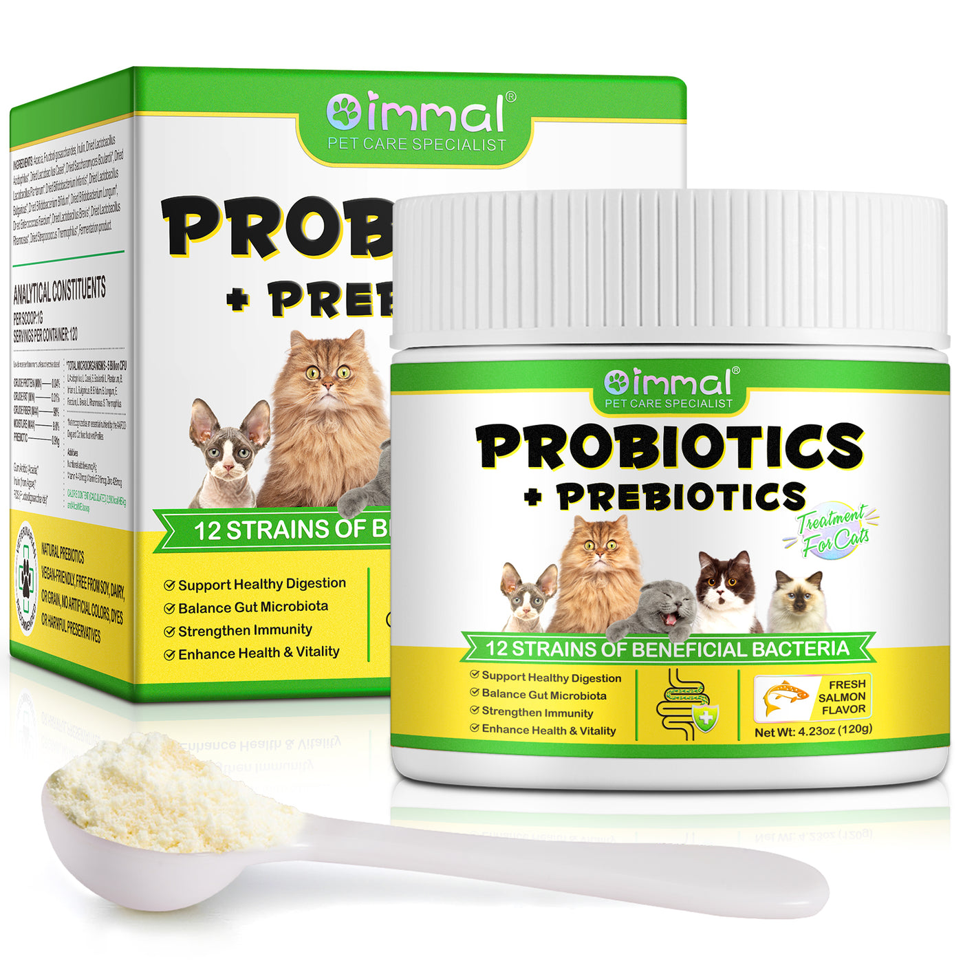 Oimmal Cat Probiotics Powder 120g - 1Pack