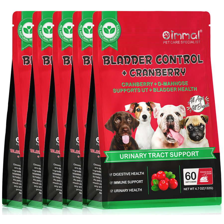 Oimmal Bladder Control Soft Chews for Dogs - 5 Packs