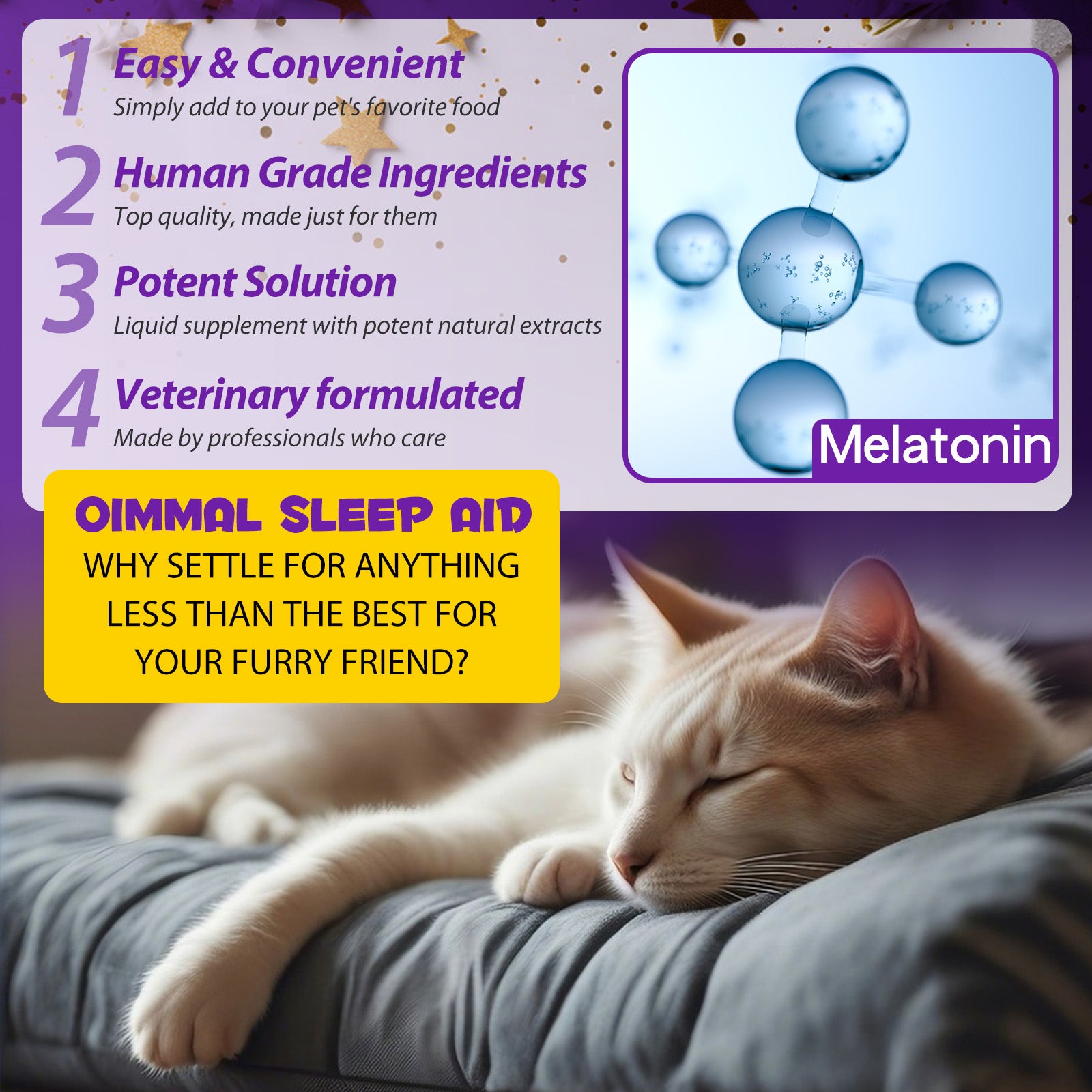 Oimmal Sleep Aid Drops for Cats LOT of 2 oimmal