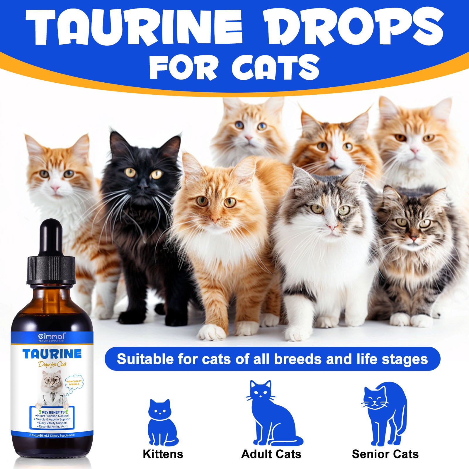 Oimmal Taurine Drops for Cat - 1Pack
