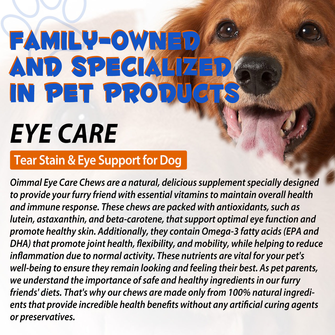 Oimmal Eye Care Soft Chews for Dogs