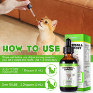 Oimmal Cat Hairball Support Drops 60ml - 1Pack