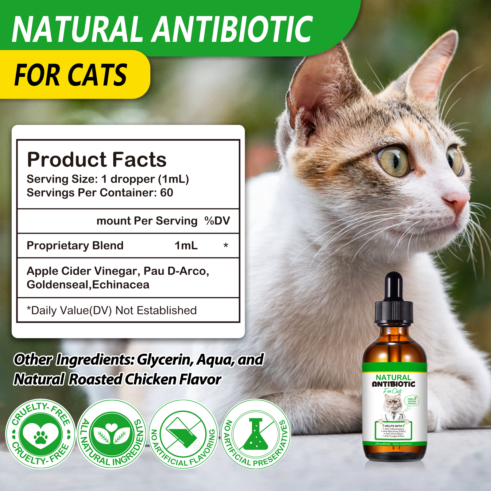 Oimmal Natural Antibiotic Drops for Cats