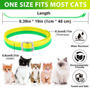 Oimmal Flea & Tick Collar for Cats (4 Collars) - Green&Yellow