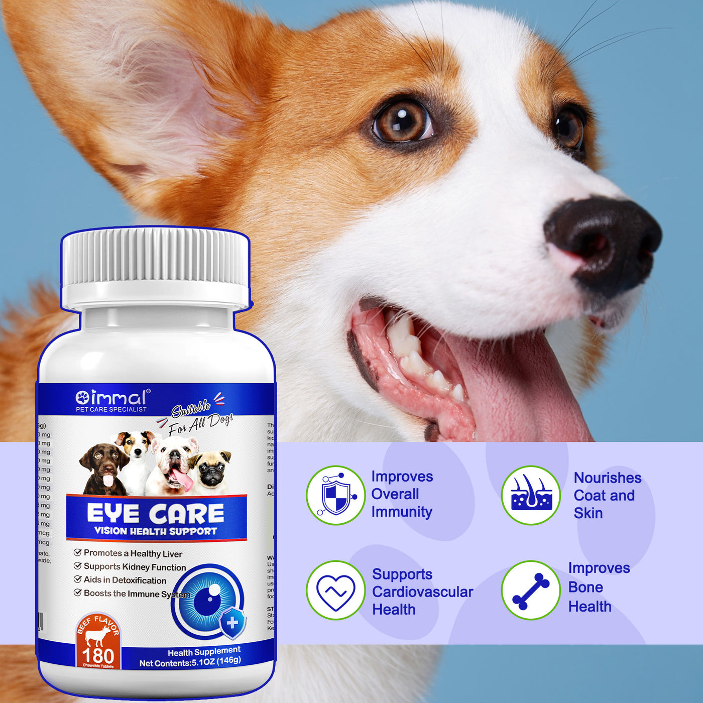 Oimmal Eye Care Supplement for Dogs