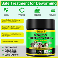 Oimmal 150pcs Dog Flea & Tick Chews (Peking Duck Flavor) - 2Pack