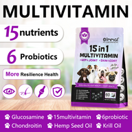 Oimmal 15-IN-1 Multivitamin Soft Chews for Dogs