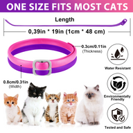 Oimmal Flea & Tick Collar for Cats (4 Collars) - Pink&Purple