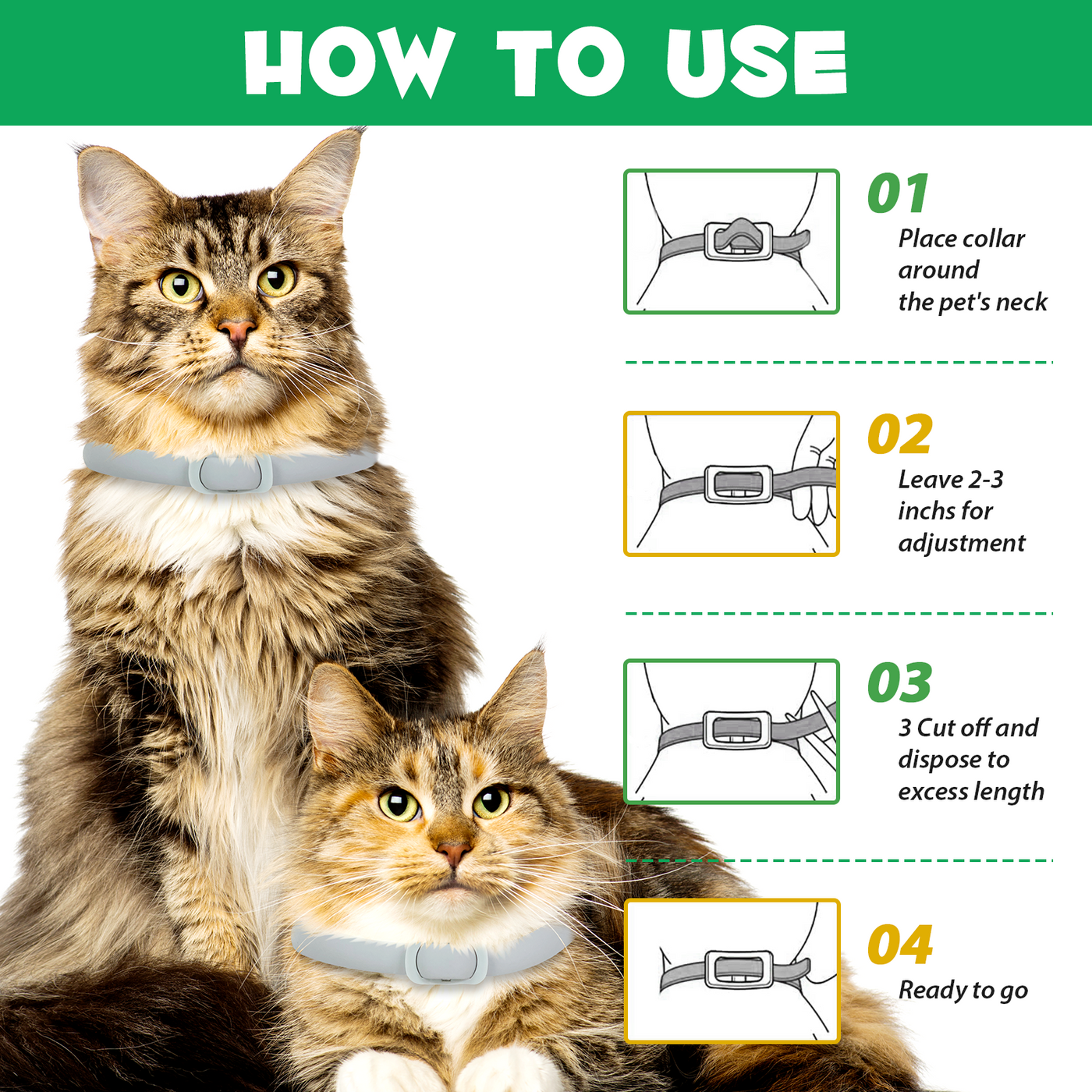 Oimmal Flea Tick Collar For Cats