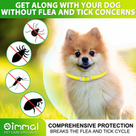 Oimmal Flea & Tick Collar for Dogs (4 Collars) - Green&Yellow
