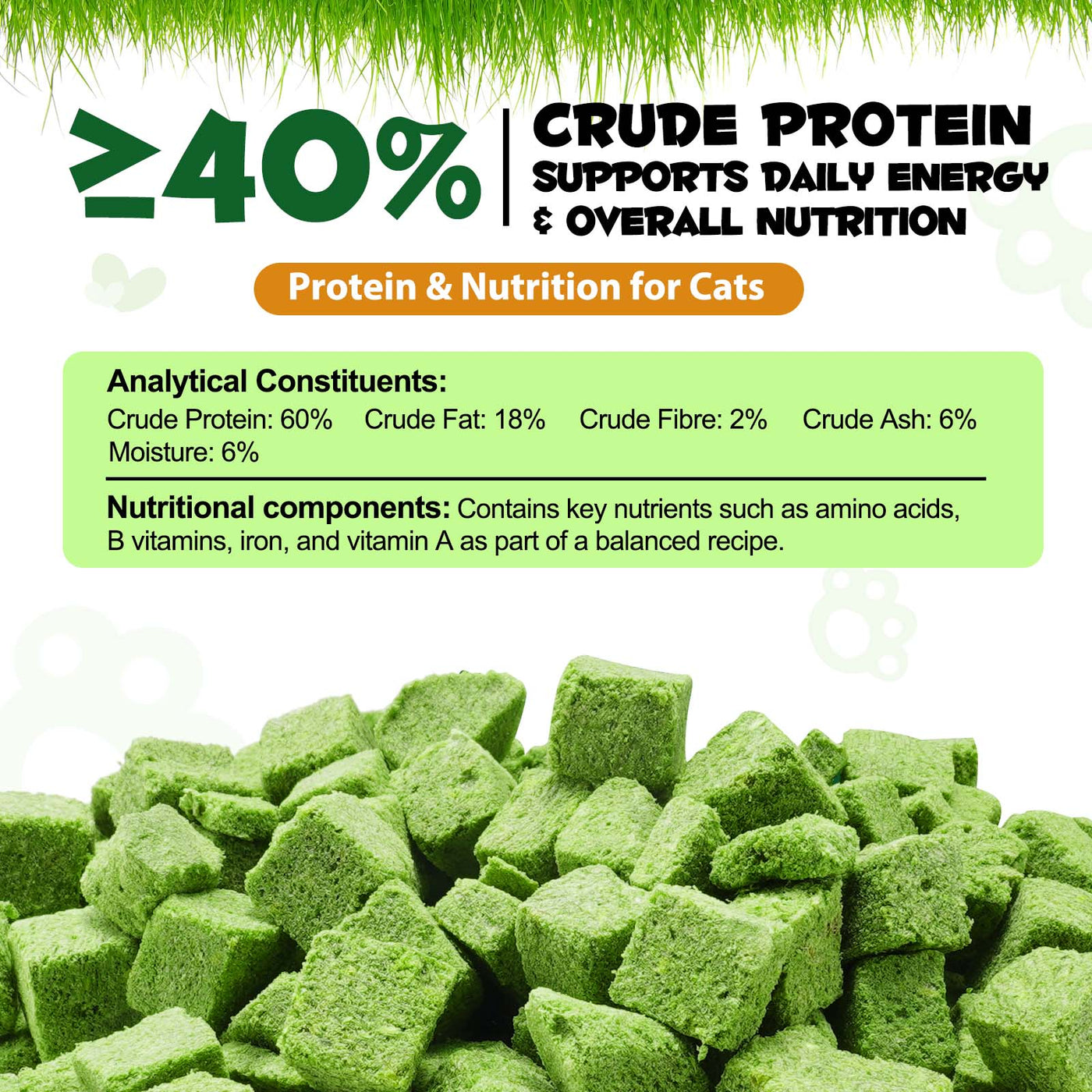 Oimmal Cat Grass Pellets 80g - 1Pack
