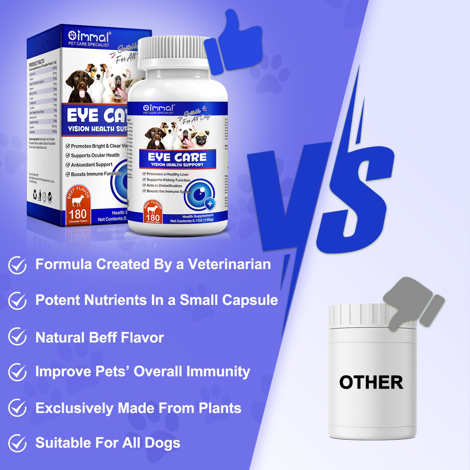 Oimmal Eye Care Supplement for Dogs