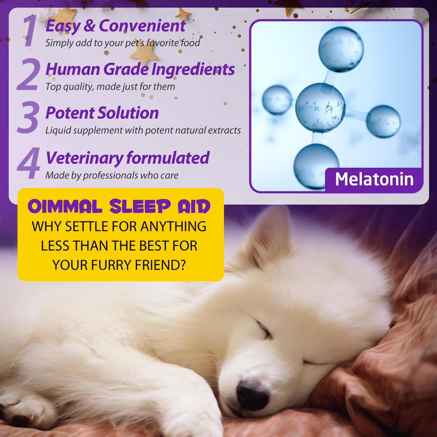 Oimmal Sleep Aid Drops for Dogs - LOT of 2