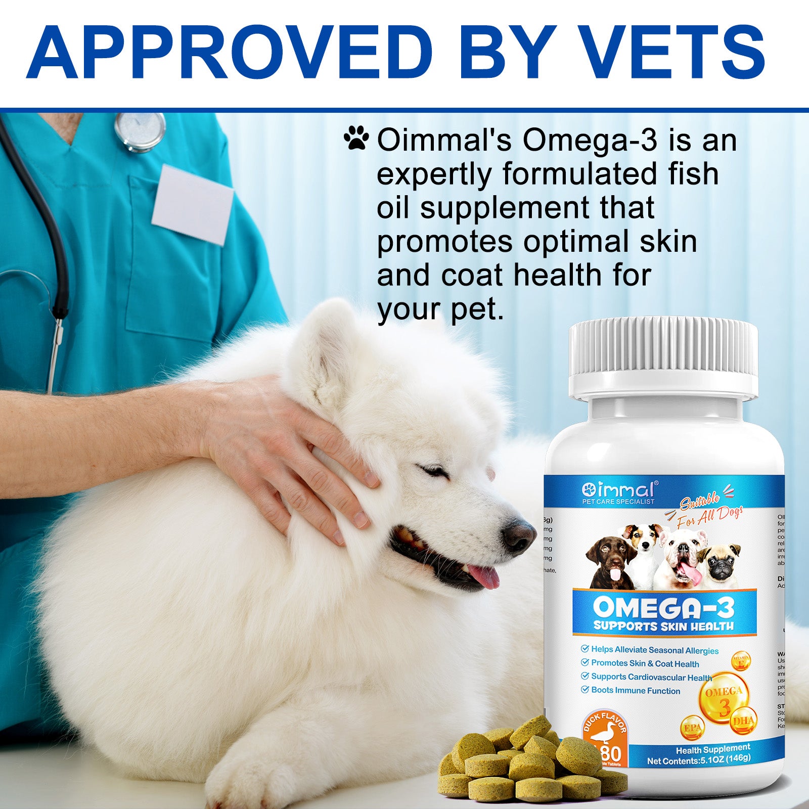 Oimmal Omega-3 Supplement for Dogs - 2 Packs