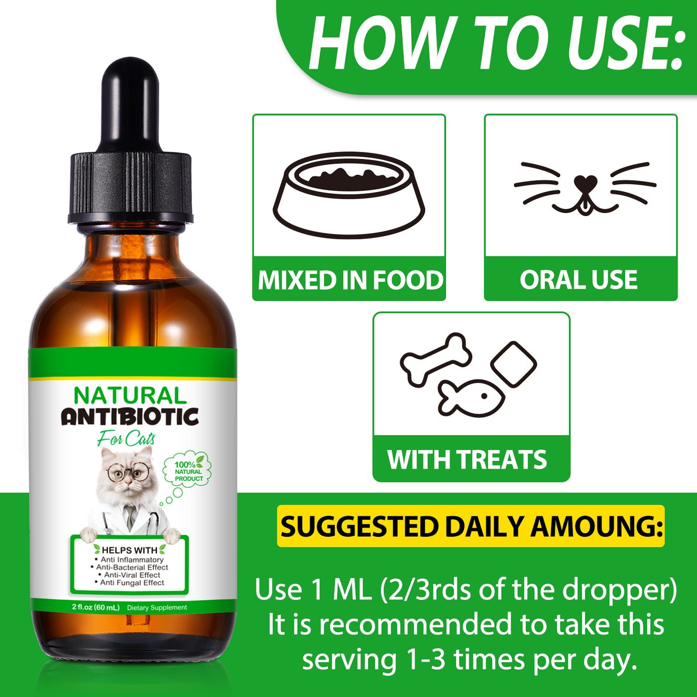 Oimmal Natural Antibiotic Drops for Cats