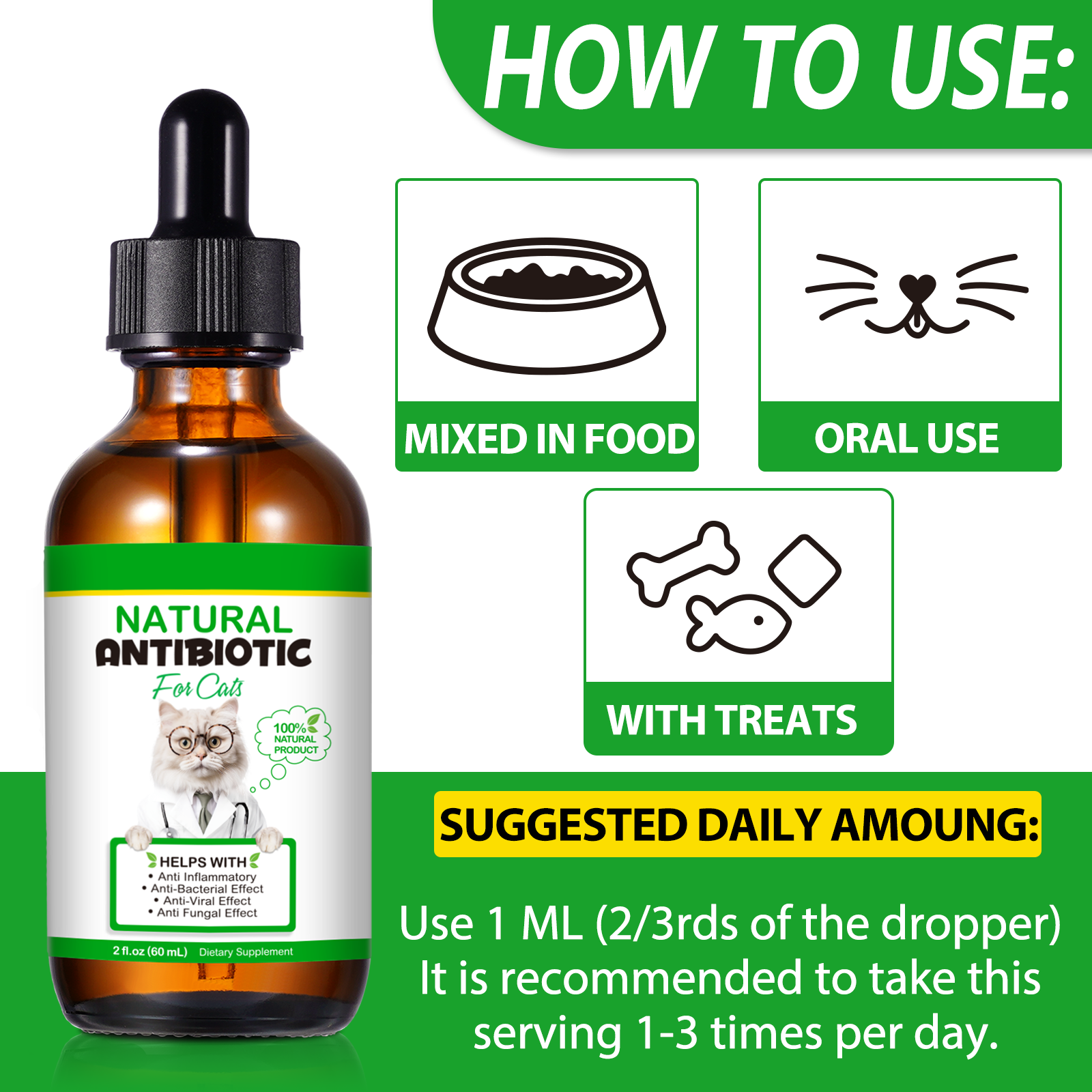 Oimmal Natural Antibiotic Drops for Cats