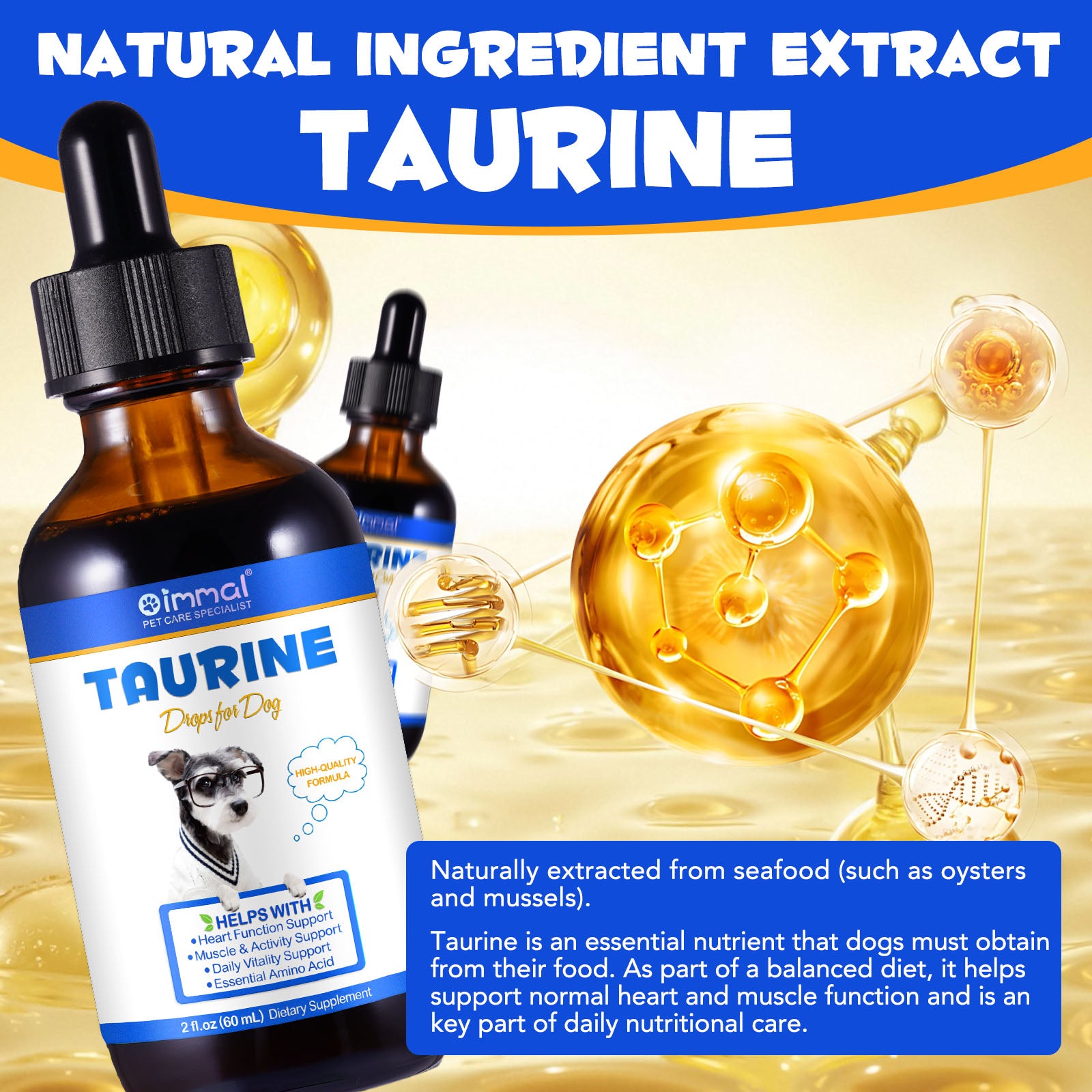 Oimmal Taurine Drops for Dog - 1Pack