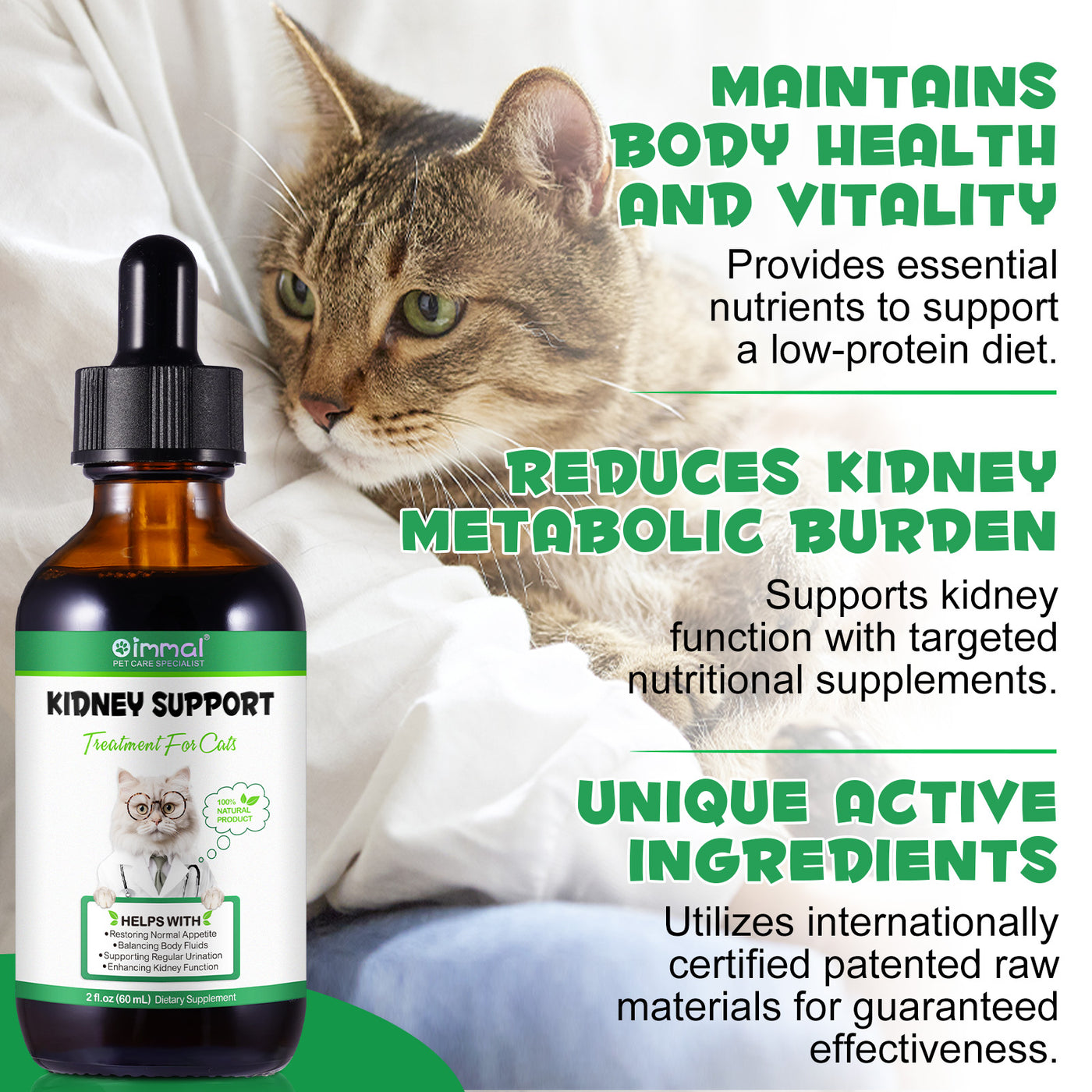 Oimmal Kidney Support for Cats - 2Pack