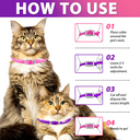 Oimmal Flea & Tick Collar for Cats (4 Collars) - Pink&Purple