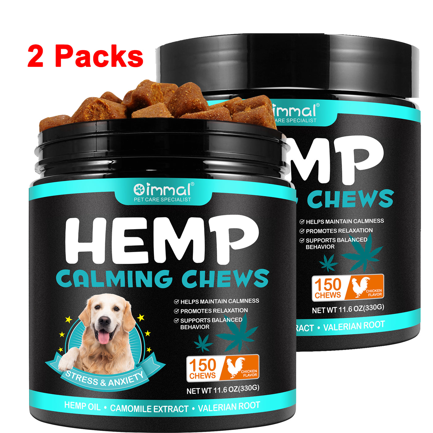 Oimmal Calming Chews for Dogs 150 Count