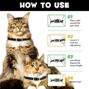 Oimmal Flea & Tick Collar for Cats (4 Collars) - Black