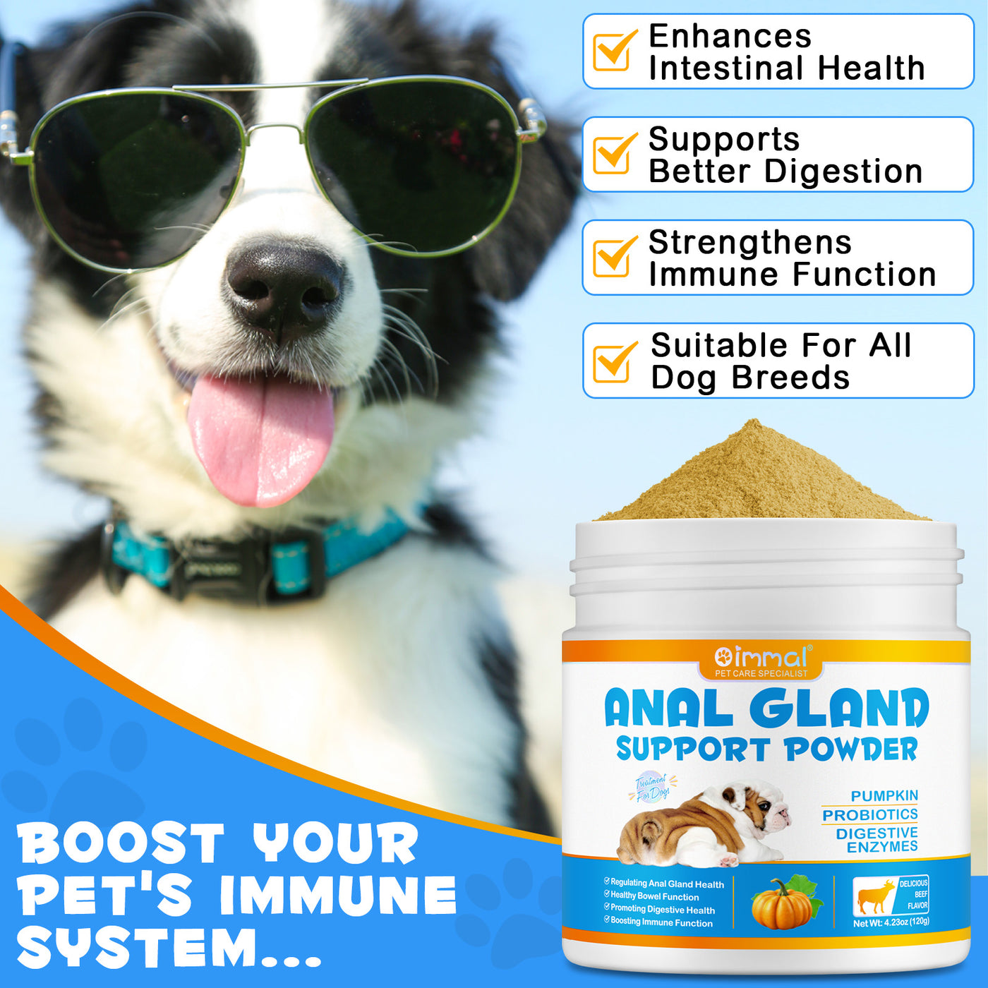Oimmal Dogs Anal Gland Support Powder 120g