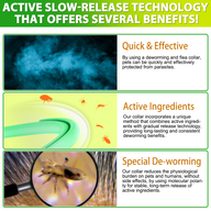 Oimmal Flea & Tick Collar for Dogs (4 Collars) - Green&Yellow