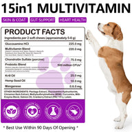 Oimmal 15in1 MULTIVITAMIN+HIP & JOINT+SKIN & COAT- 3 Packs