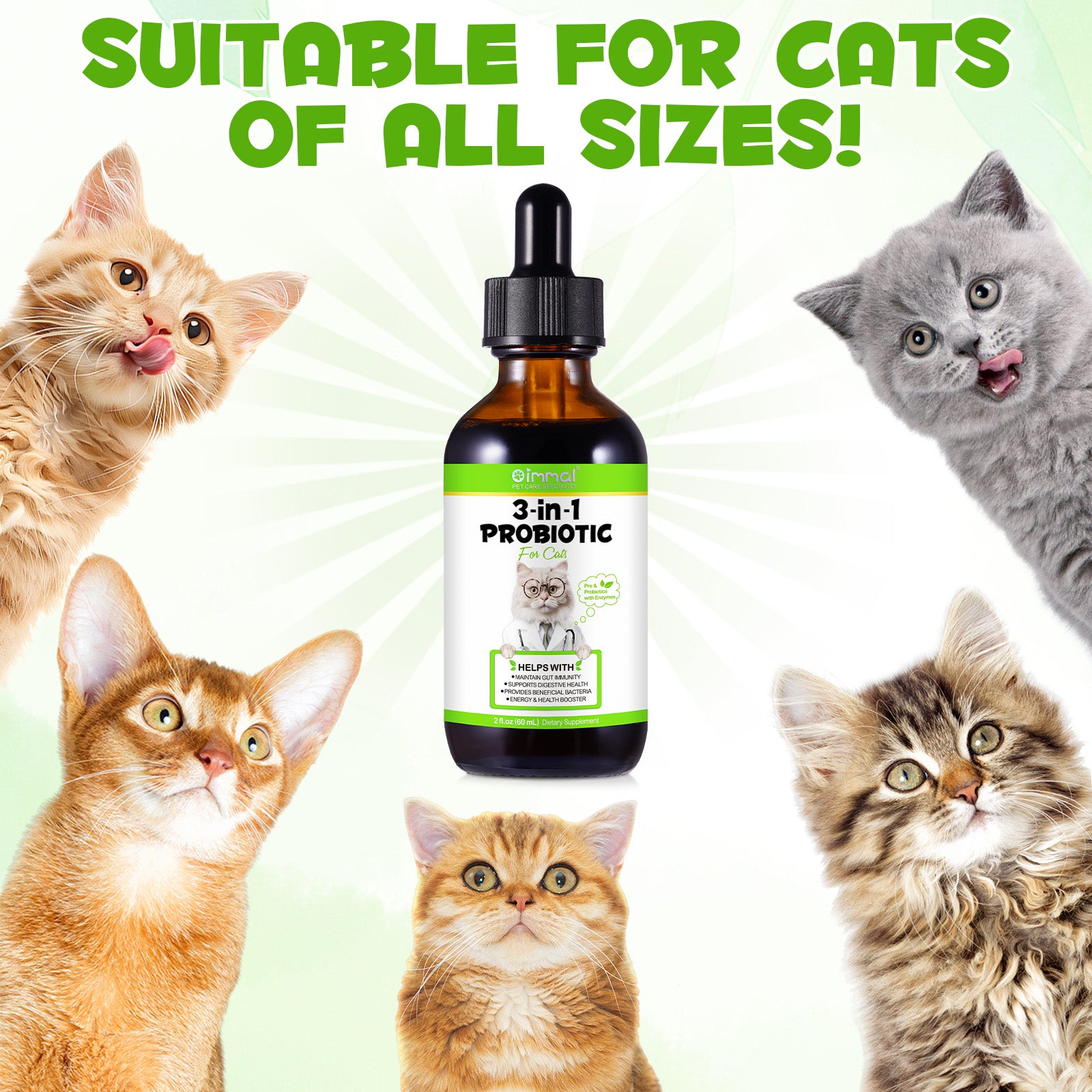 Oimmal Cats 3in1 Probiotic Drops - 1Pack