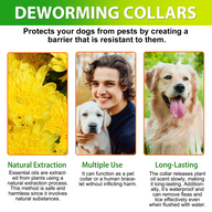 Oimmal Flea & Tick Collar for Dogs (4 Collars) - Green&Yellow