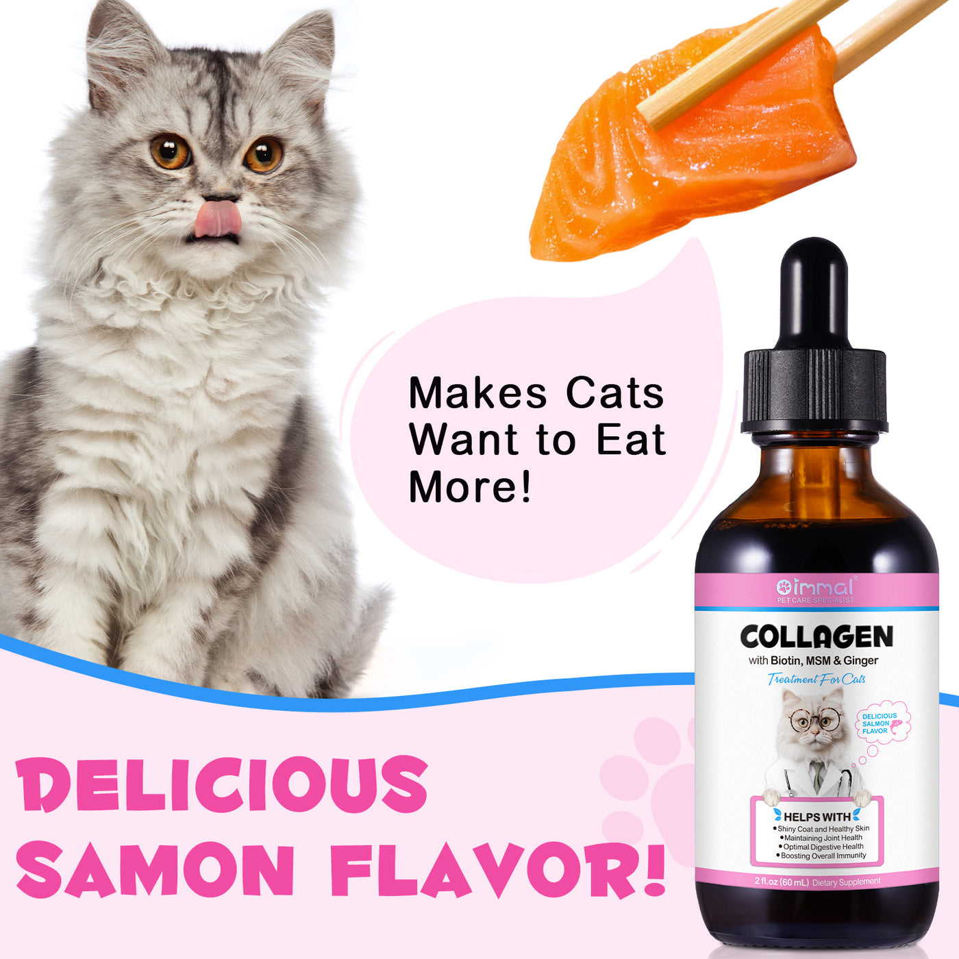 Oimmal Collagen Drops for Cats - 2Pack