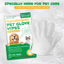 Oimmal Pets Cleaning Gloves Wipes - 8 Pack