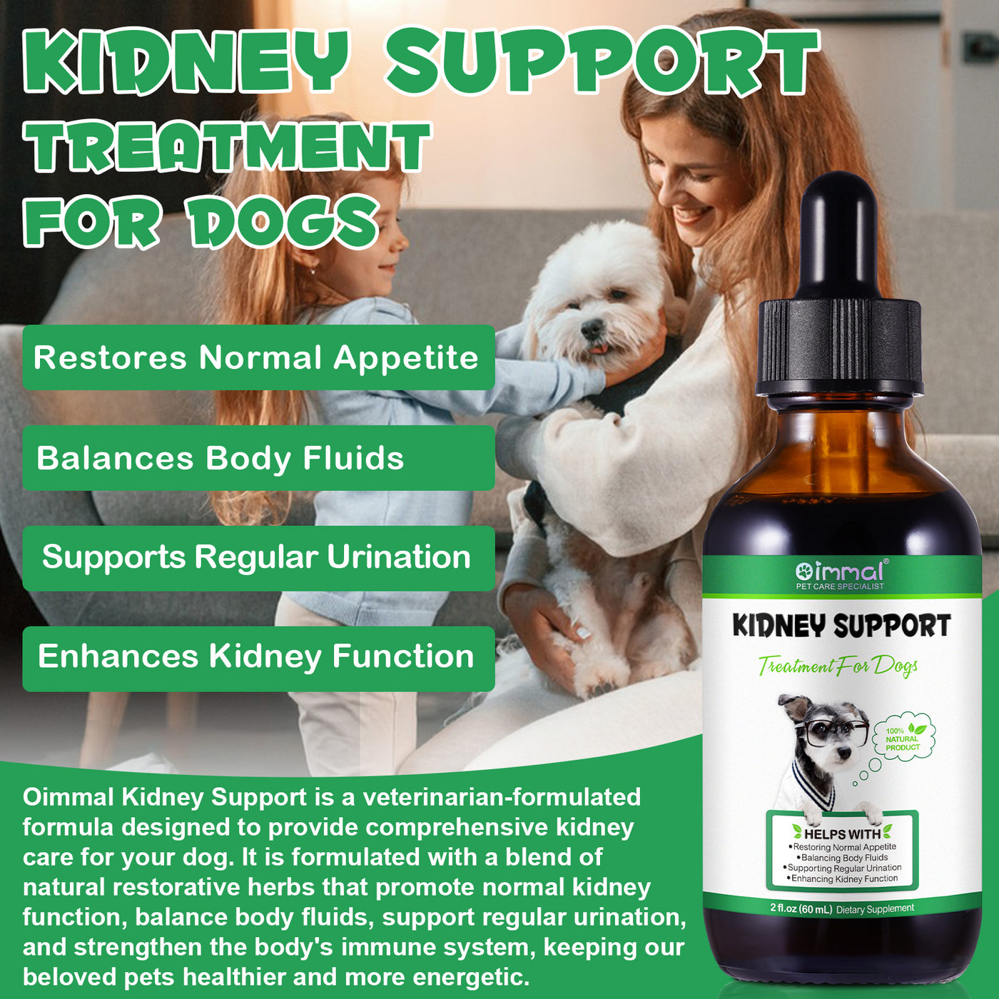 Oimmal Kidney Support for Dogs - 2Pack