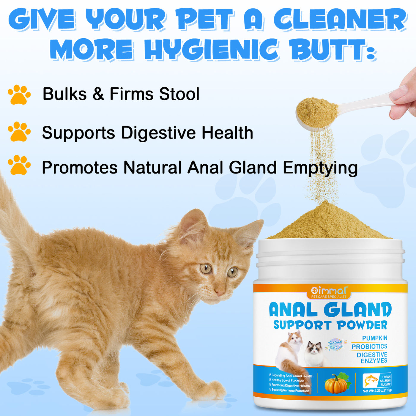 Oimmal Cats Anal Gland Support Powder 120g