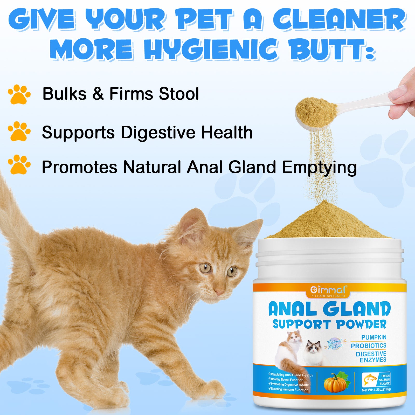 Oimmal Cats Anal Gland Support Powder 120g