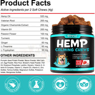 Oimmal Hemp Calming Chews / Bacon Flavor - 2 Packs