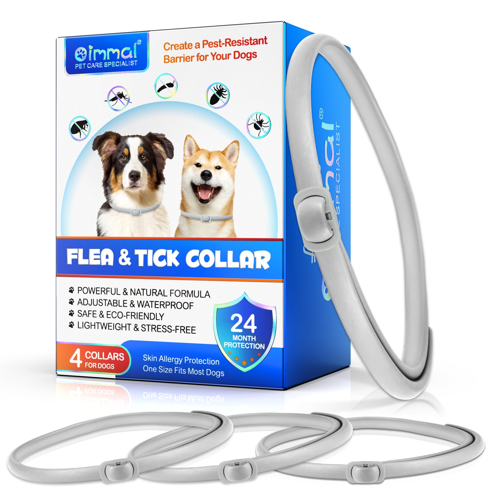 Oimmal Flea Tick Collar For Dogs