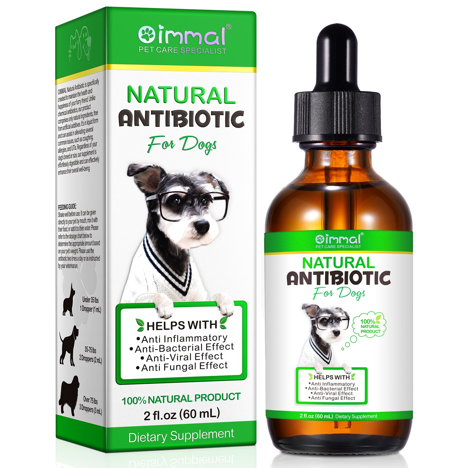 Oimmal Kennel Cough Treatment for Dogs +  Natural Antibiotic for Dogs