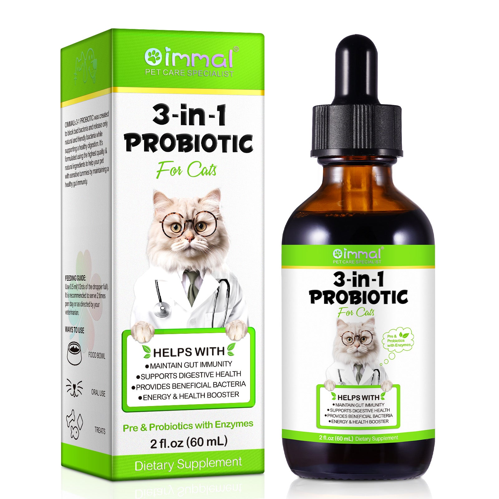 Oimmal Cats 3in1 Probiotic Drops - 1Pack