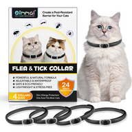 Oimmal Flea & Tick Collar for Cats (4 Collars) - Black