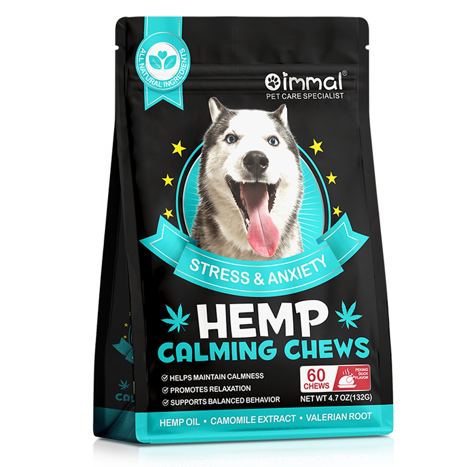 Oimmal Hemp Calming Chews - 60 Chews / Peking Duck Flavor