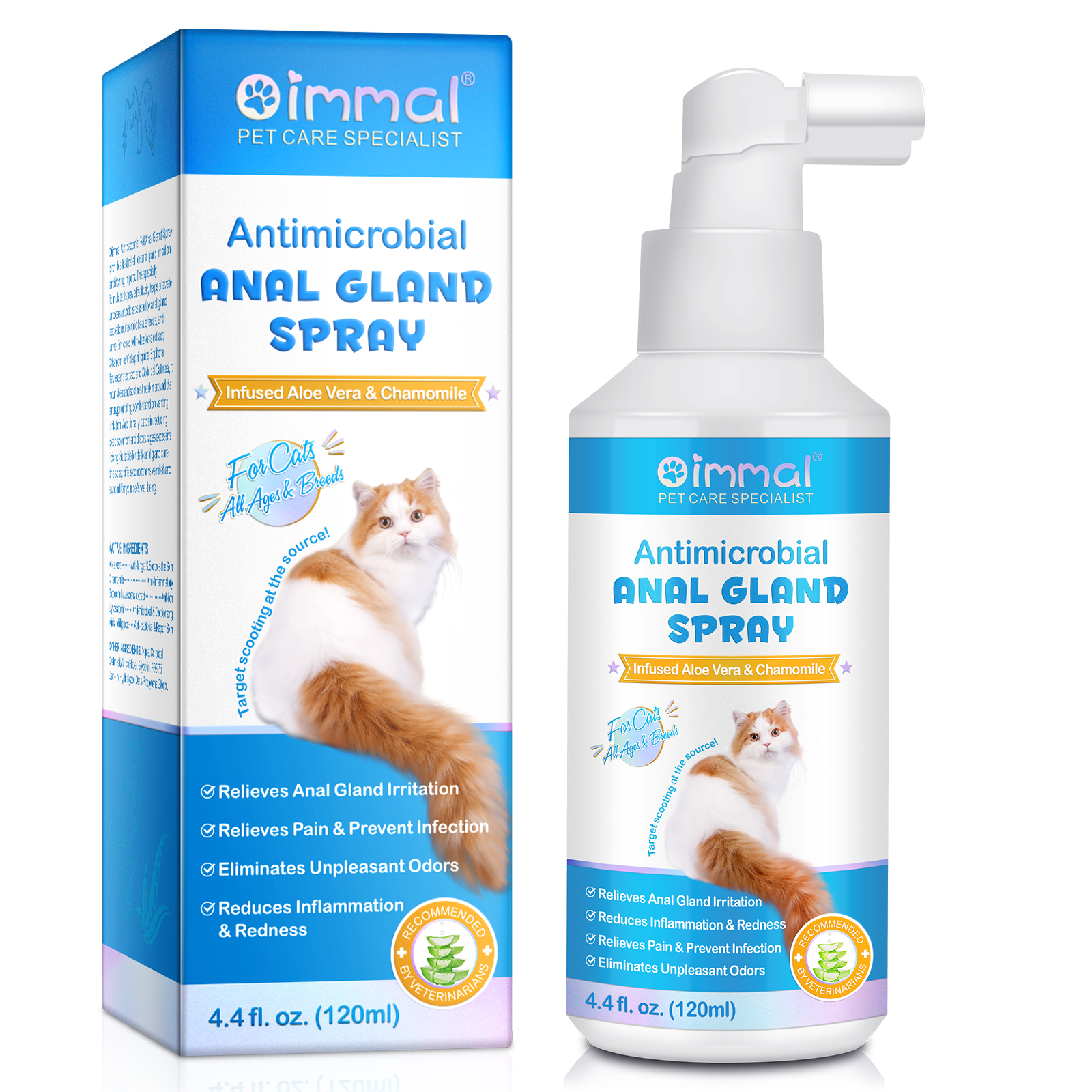 Oimmal Antimicrobial Anal Gland Spray for Cat