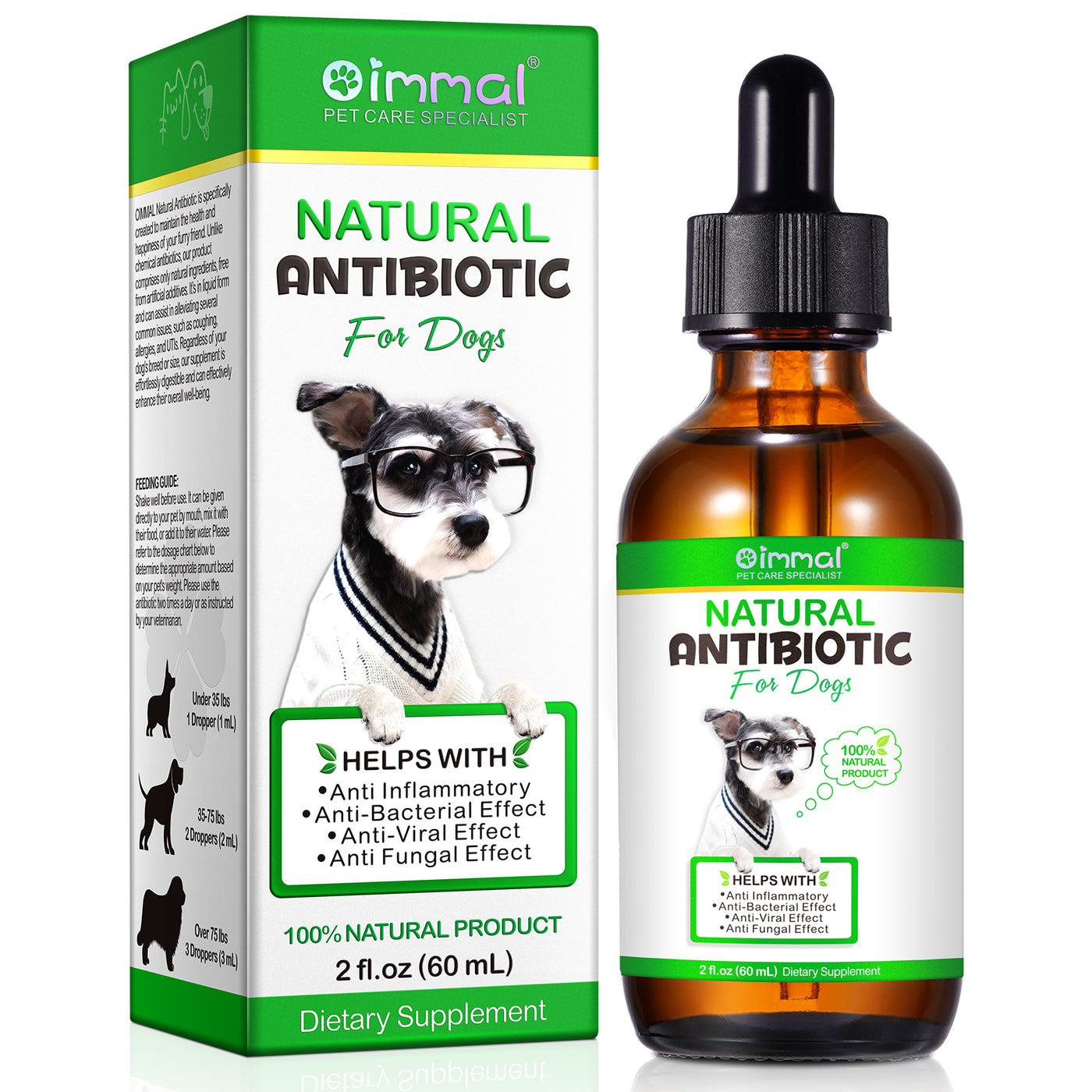 Oimmal Natural Antibiotic for Dogs + Quercetin for Dogs