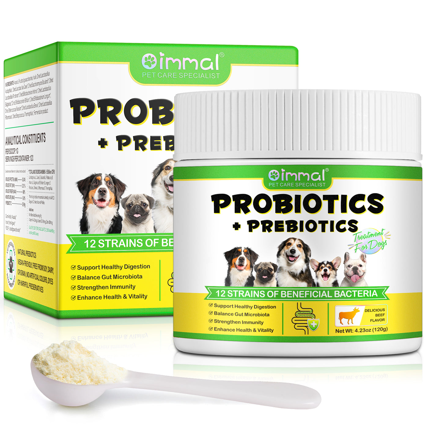 Oimmal Dog Probiotics Powder 120g - 1Pack