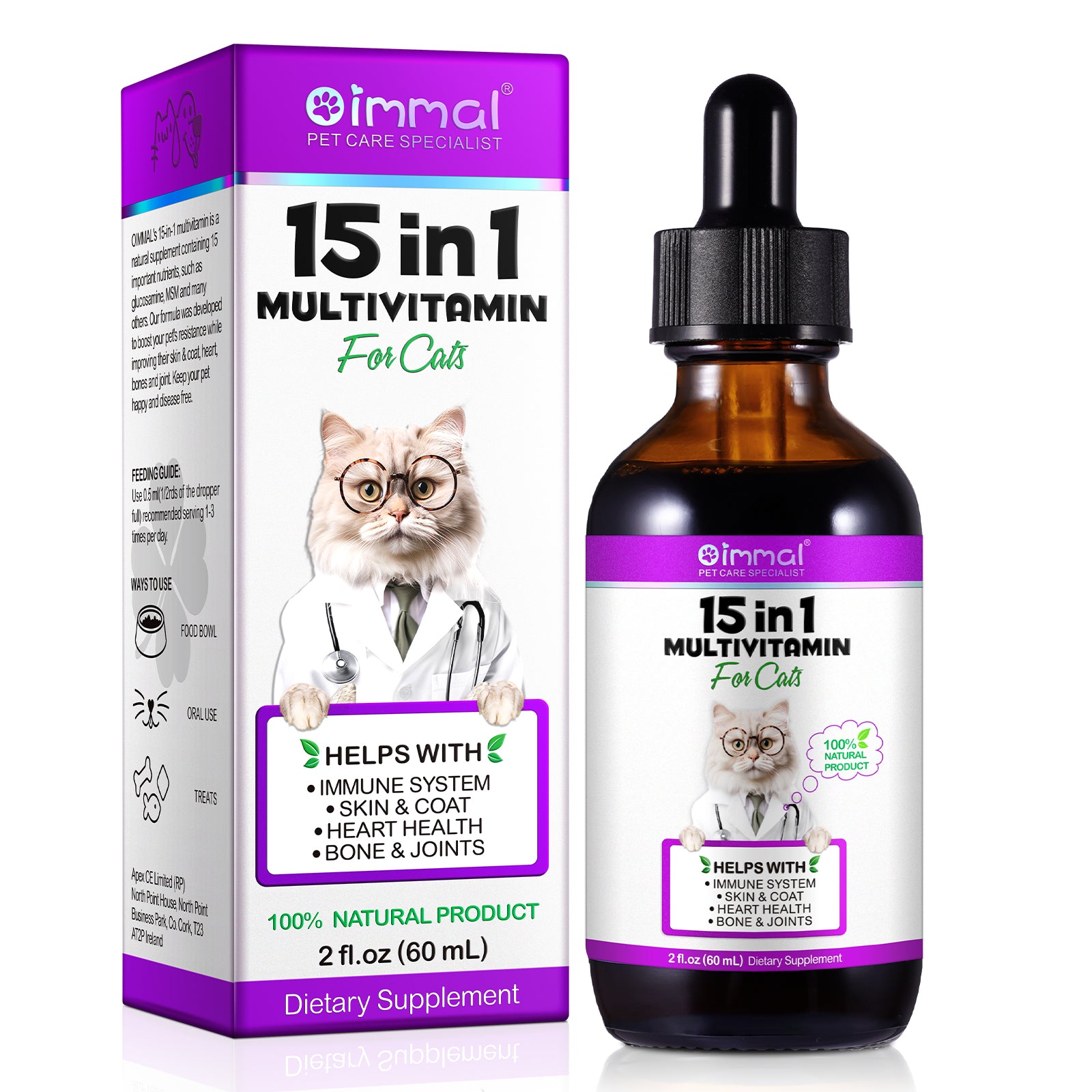 Oimmal 15 in1 Multivitamin Drops for Cat