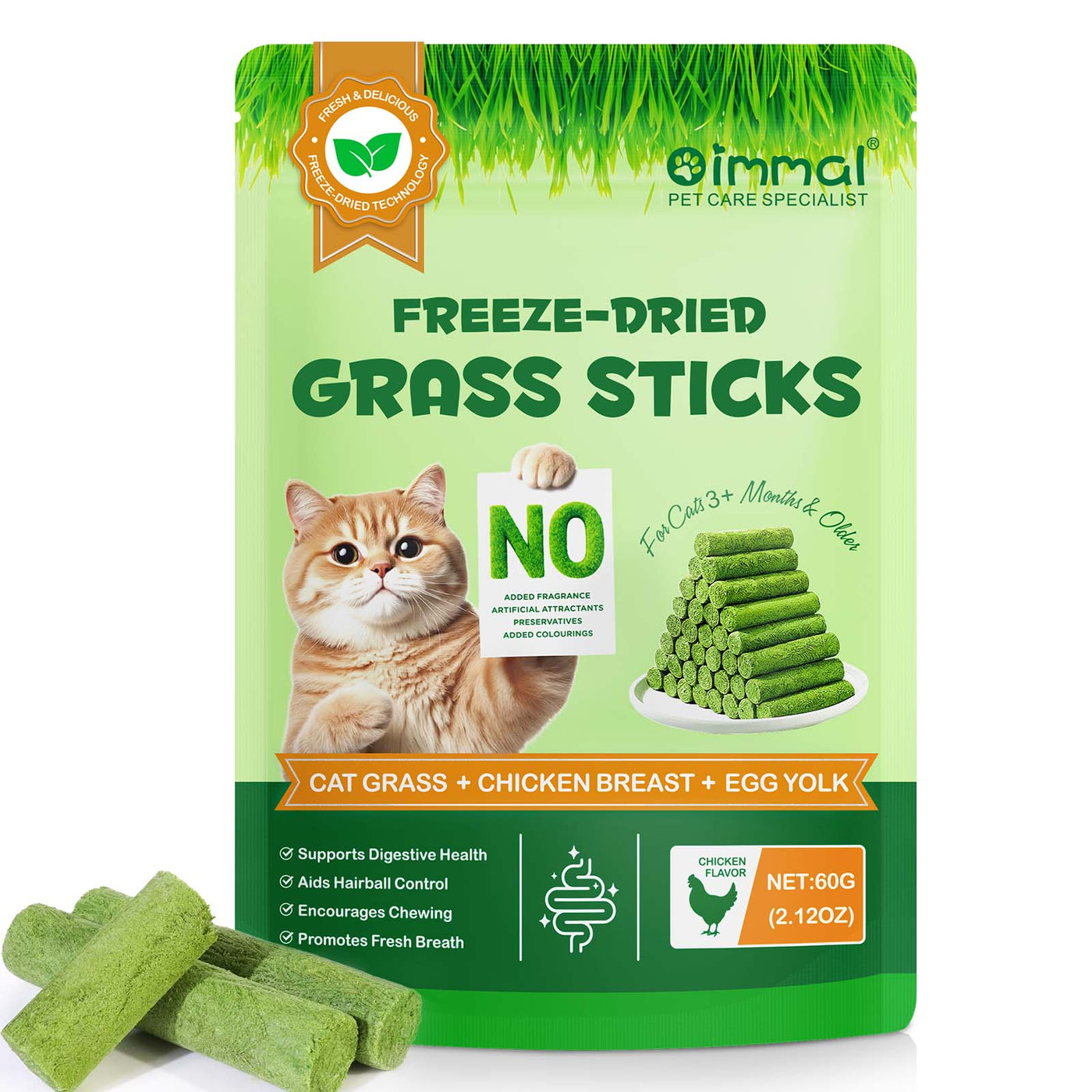 Oimmal Cat Grass Stick 60g - 1Pack