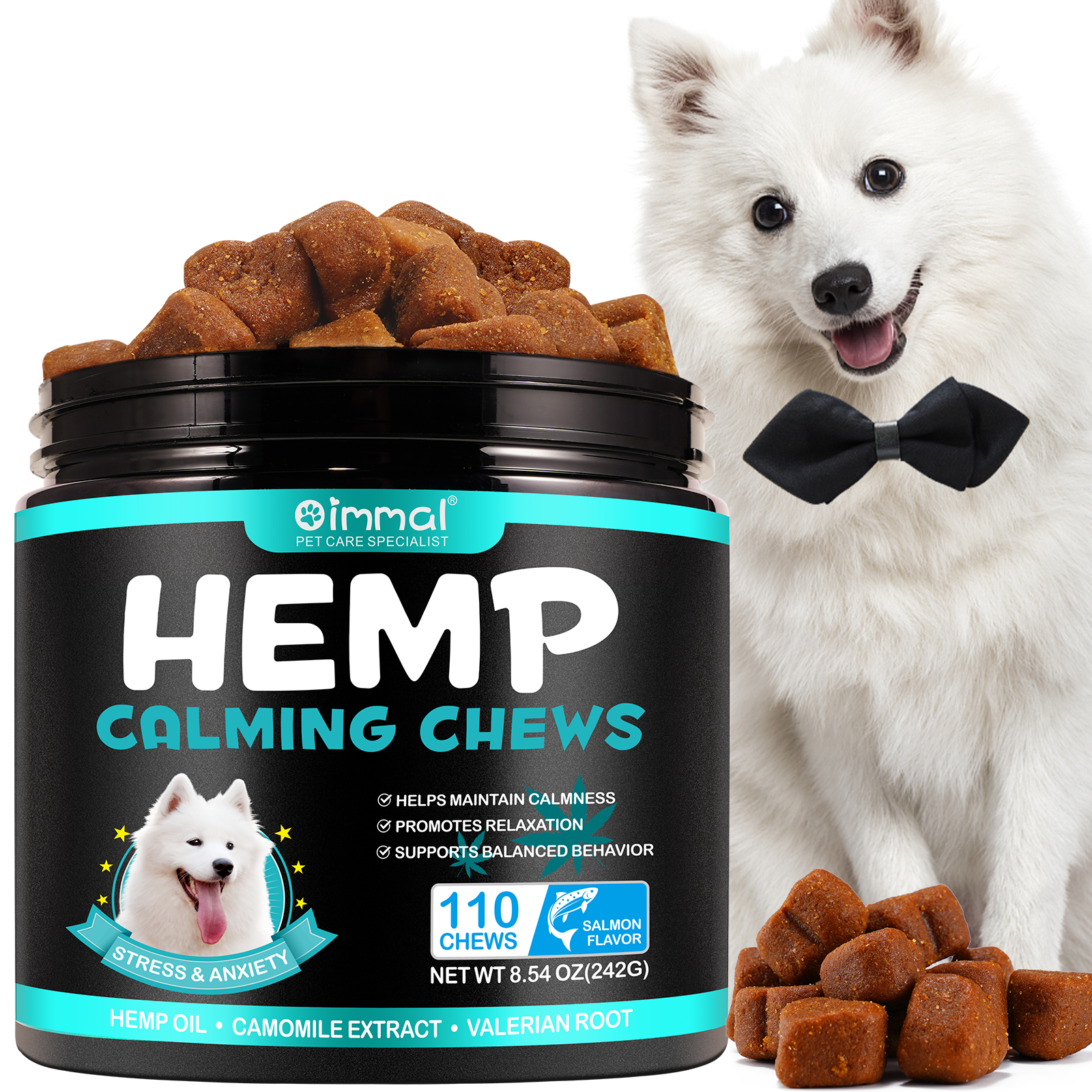 Oimmal Hemp Calming Chews / Salmon Flavor - 2 Packs