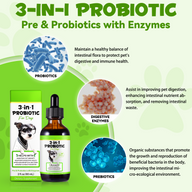 Oimmal 3-in-1 Probiotic Drops for Dogs - LOT of 2